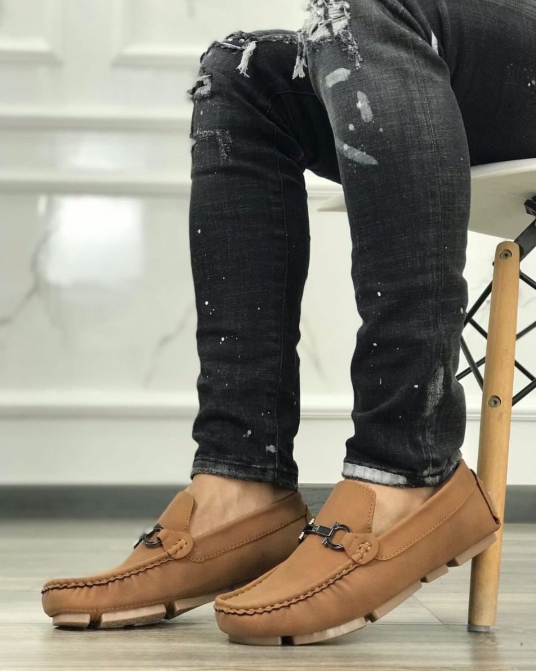 Mocasin Ferragamo gamuza calzado casual