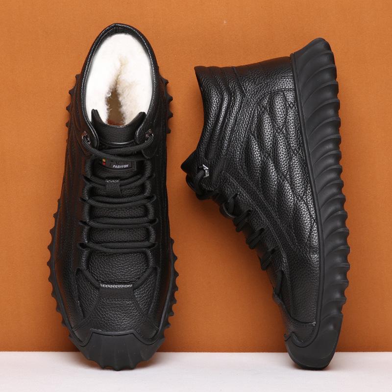 Zapato de invierno en cuero genuino