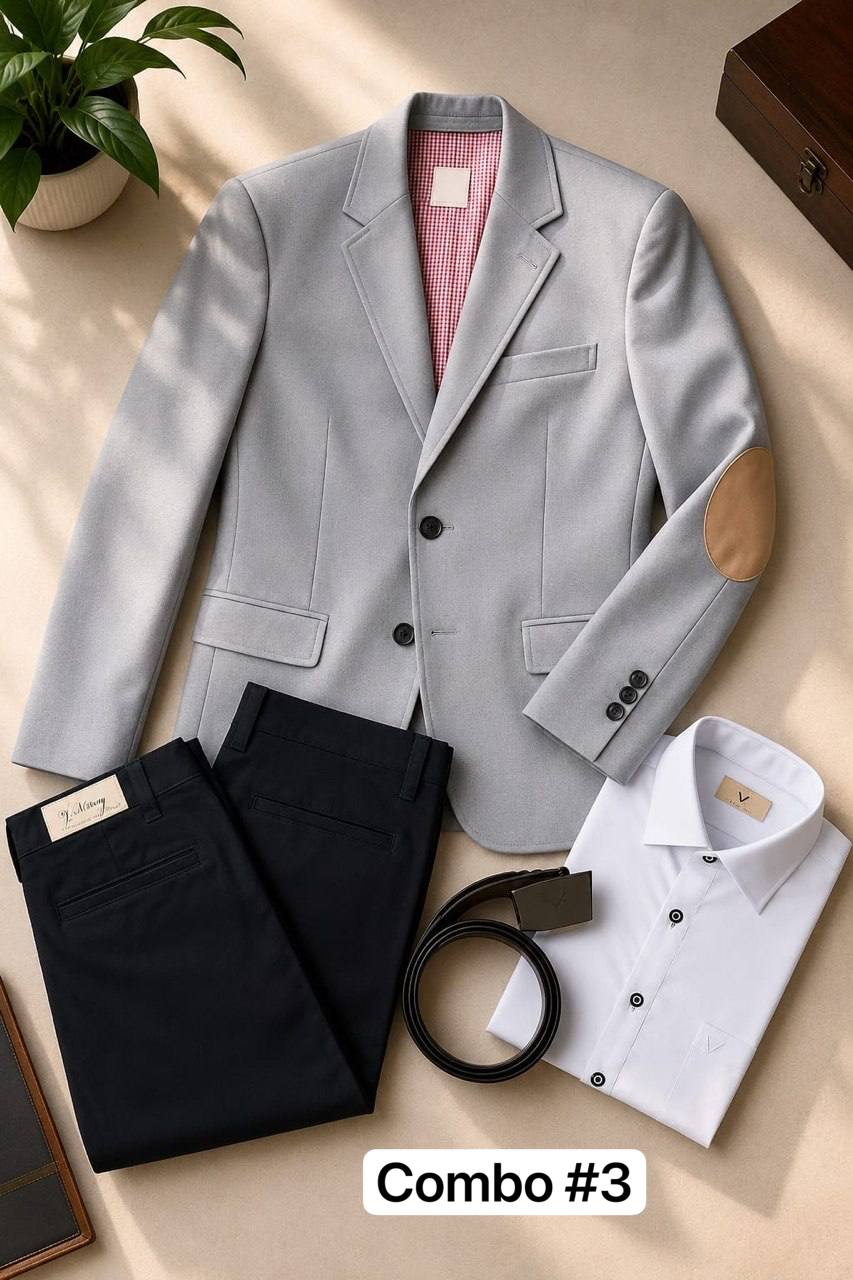 Blazer, camisa,correa y pantalon H58-B