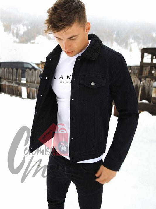 Chaqueta jeans licrada ovejera T68A1