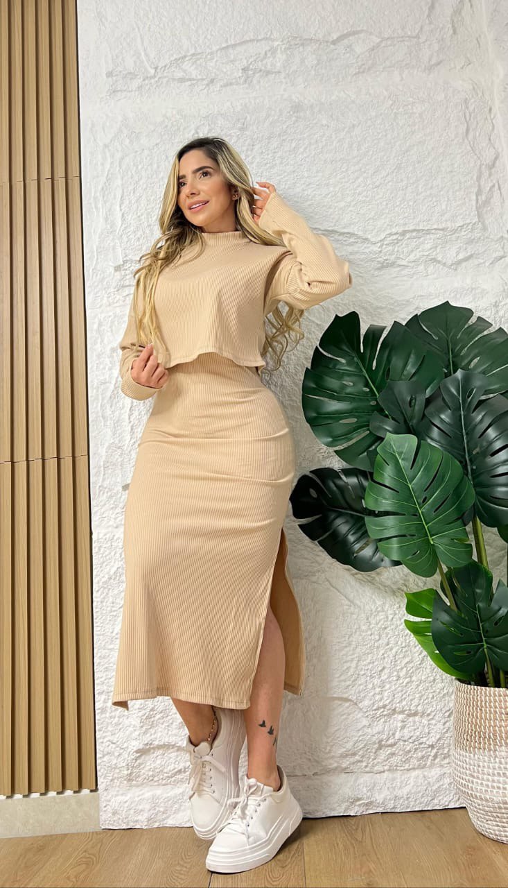 Vestido buso rib