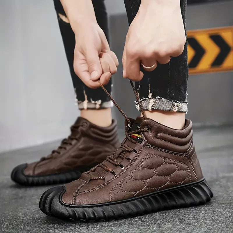 Zapato de invierno en cuero genuino