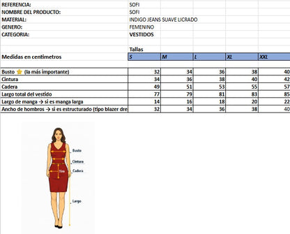 Vestido jeans SOFI