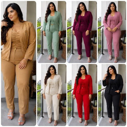 Conjunto Blazers,pantalón blusa  X113