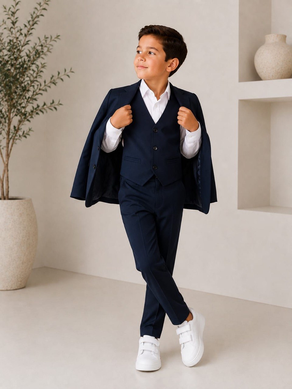Conjunto Blazer chaleco y pantalón H58-A