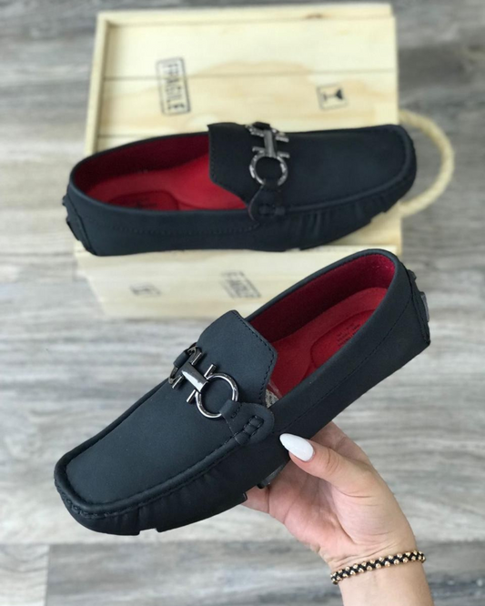 Mocasin Ferragamo gamuza calzado casual