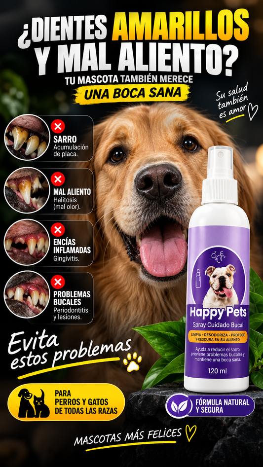 HAPPY PETS ENJUEGUE BUCAL MASCOTAS