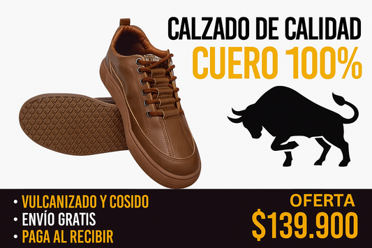 FADED® Tenis Casual de Cuero Genuino