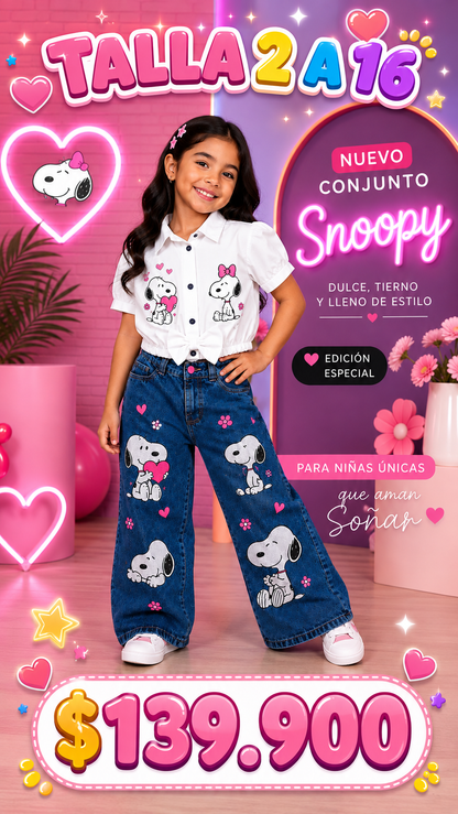 Conjunto jeans y camisa  JEANSKIDS