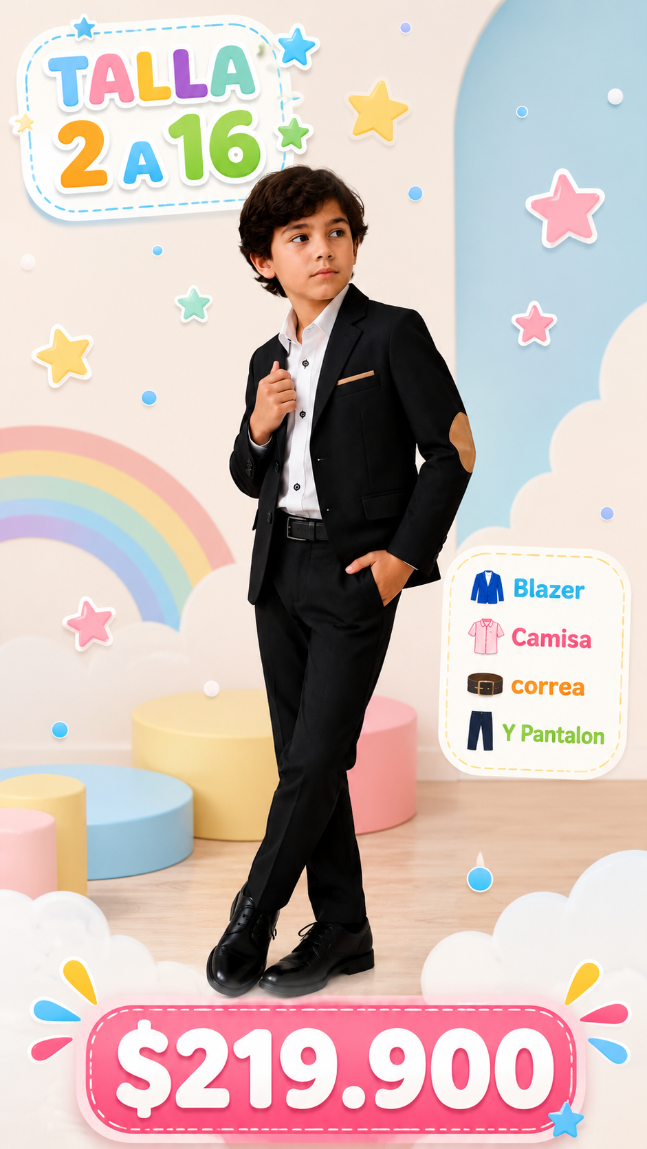 Blazer, camisa,correa y pantalon H58-B