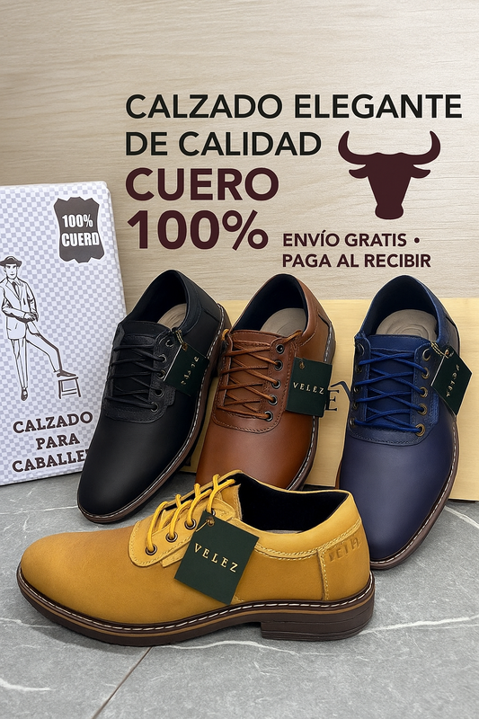 ZAPATO CASUAL VELEZ - CUERO GENUINO