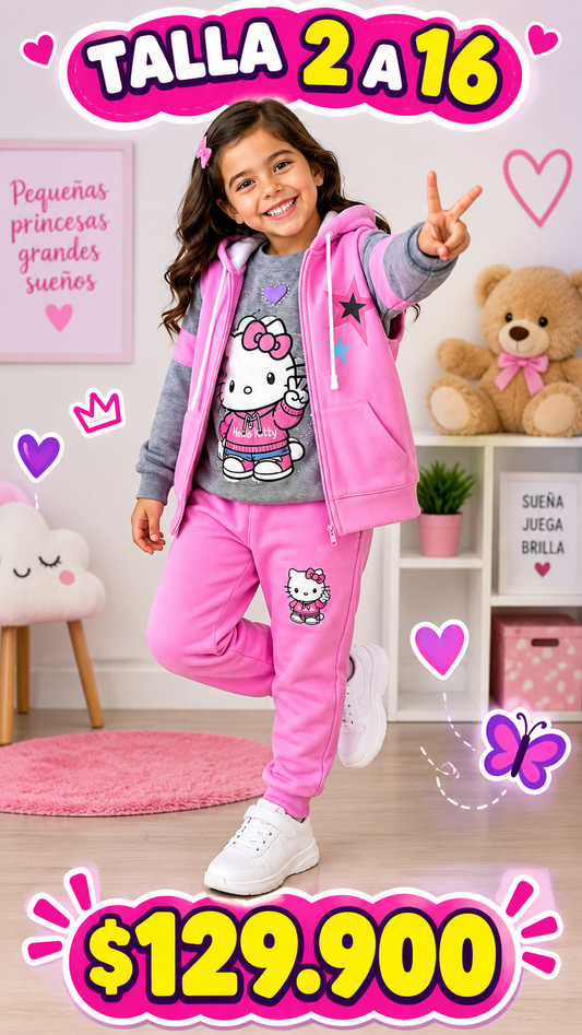 Sudaderachaleco,buso y pantalon Kids-5