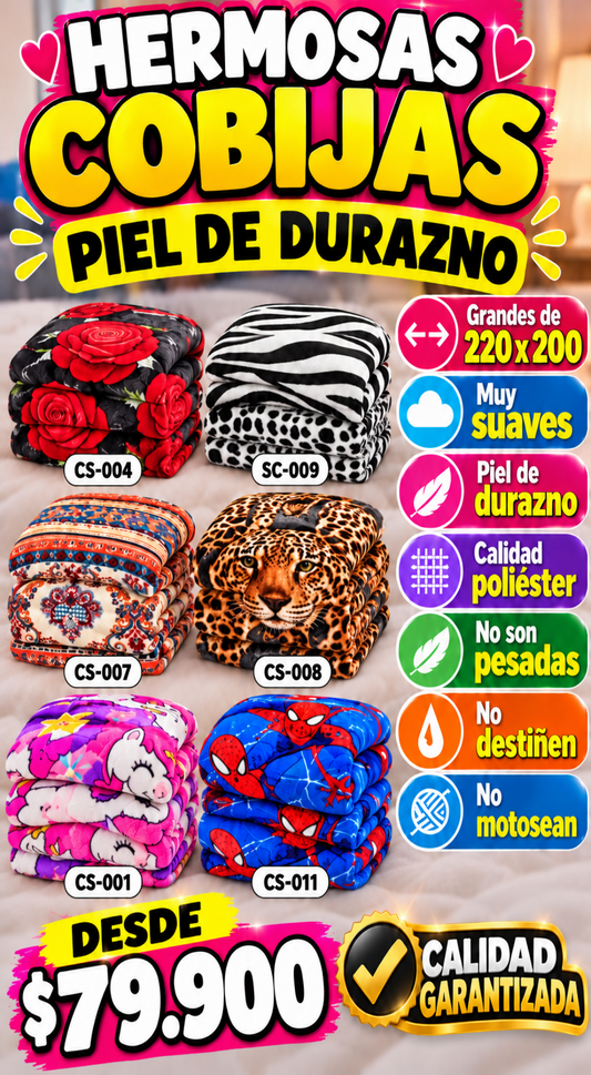 Cobijas Piel de Durazno