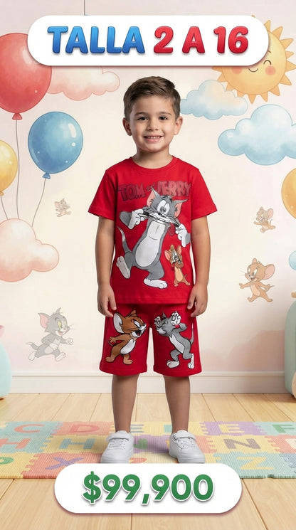 Tom y Jerry Bermuda/camiseta