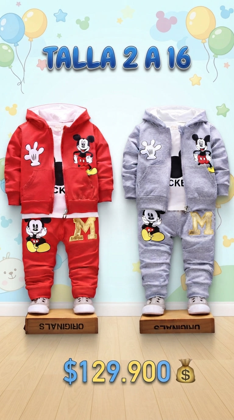 Trío deportivo Mickey