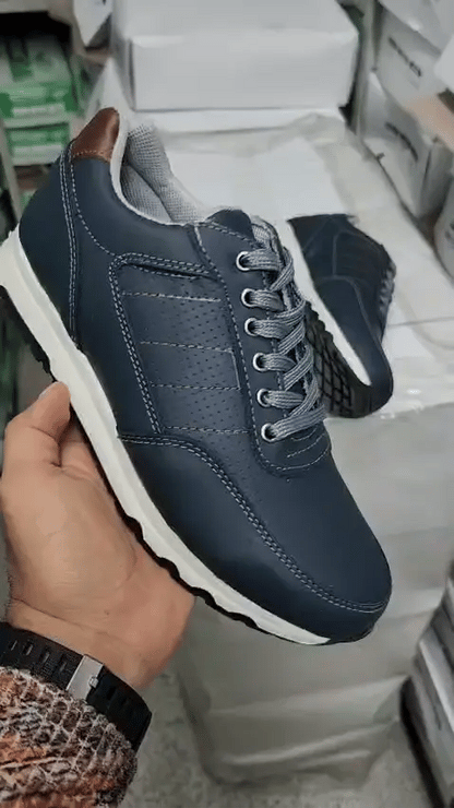 TENIS EN CUERO PARA CABALLERO